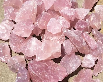 Natural Raw Rose Quartz, Pink Quartz, Rose Quartz Stone Specimen, Bulk Rough Rose Quartz Crystals, Healing Crystals: Choose Weight