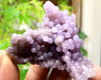 Natural Crystal Grape Agate Clusters, Purple Indonesia Grape Mineral 20-30mm