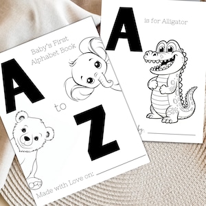 ABC Baby Shower Coloring Book | Animal Alphabet Coloring Pages | Baby Shower Game