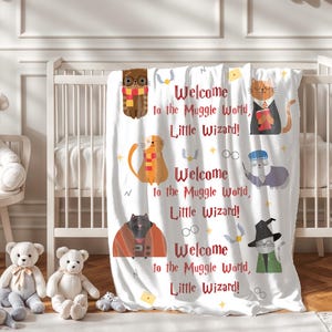 Baby Swaddle Blanket, Baby Cute Design, Ideal for Baby Showers, Newborn Gifts, Nursery, Gift for baby, Wizard Bedding