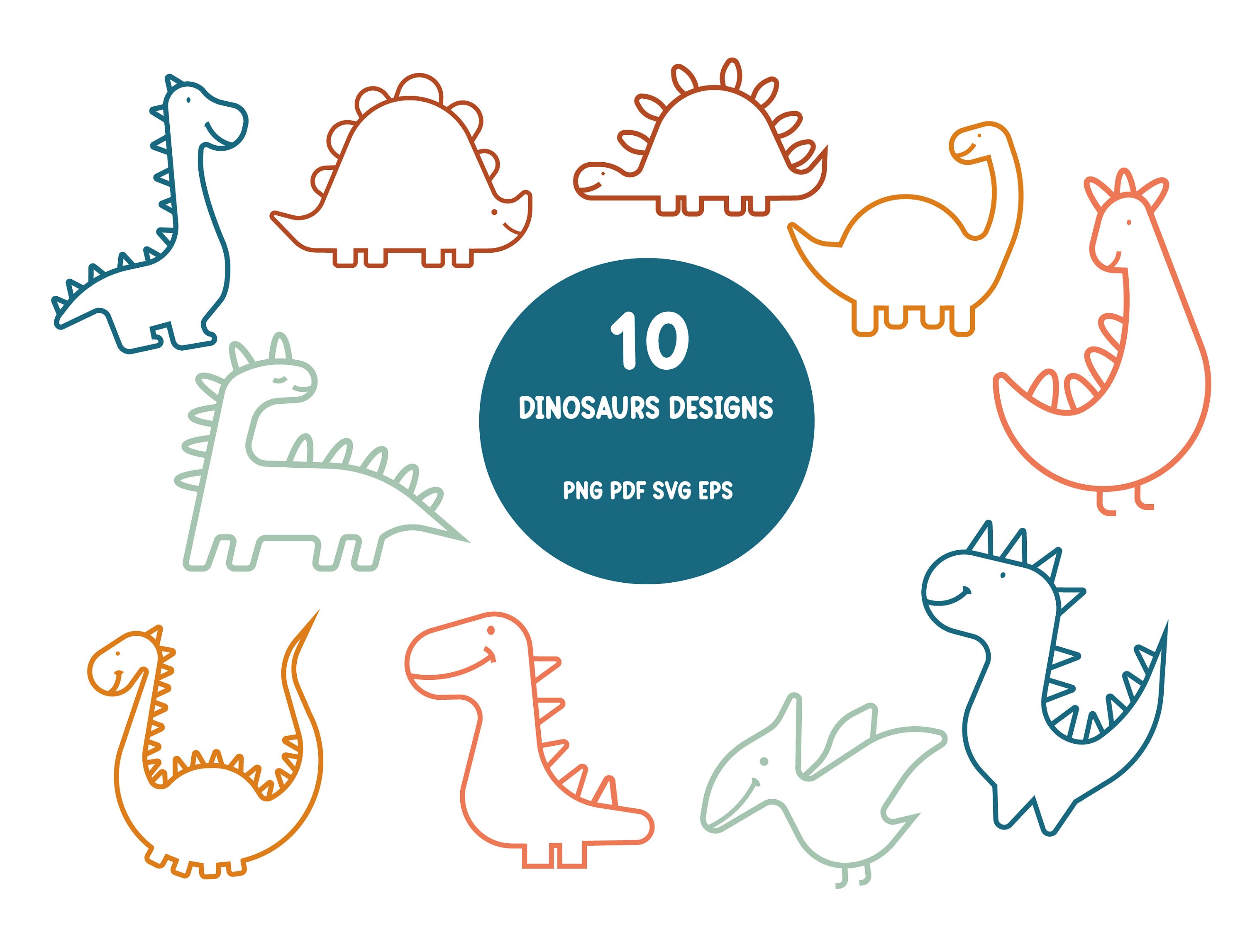 Dinosaurs Design, Clipart Bundle, Perfect for Creating , Decorations