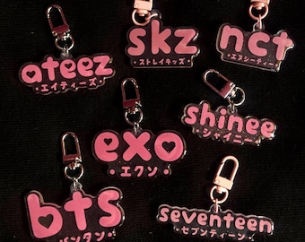 Kpop Boy Groups Epoxy Keychains