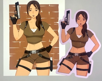 Lara Croft Vinyl Sticker