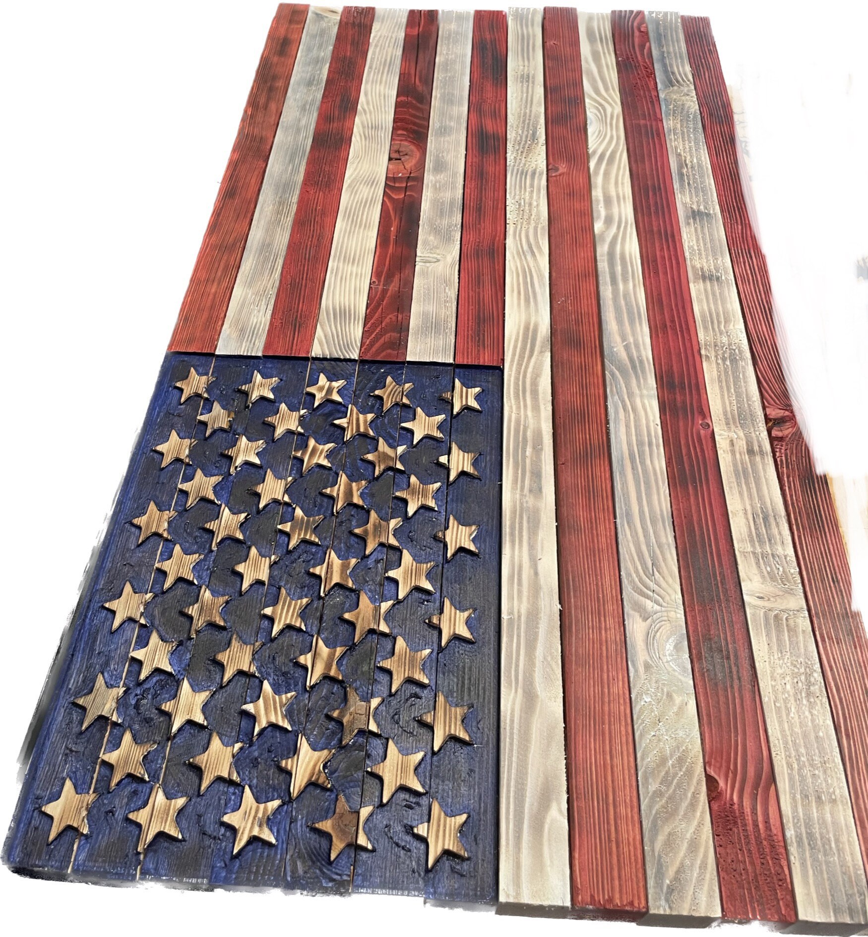 Rustic Massachusetts State Flag Distressed USA Metal Rectangle Lapel Hat Pin Tie Tack Pinback