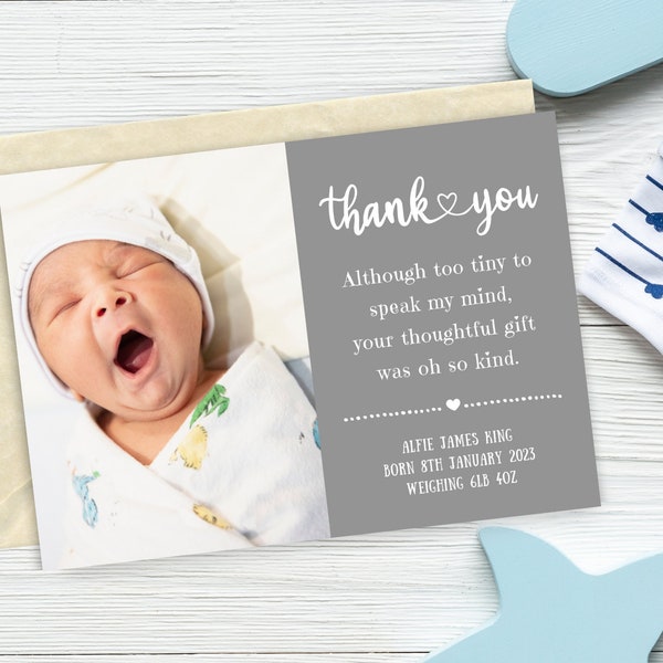Baby Thank You Cards Etsy UK