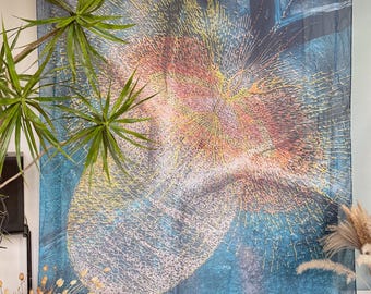 Light Body Spiral Dancer | Channeled Frequency Portal | Large Translucent Sacred Art Banner