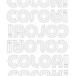 COLOR flipflop | Instant Download | Printable Coloring Page