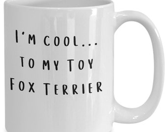 Taza de Fox Terrier de juguete, regalo genial para amantes de los perros