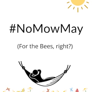 PRINTABLE - No Mow May | For the Bees, right? | Instant Download