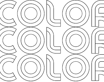 Color Word Art Malseite zum Ausdrucken (PDF & PNG)