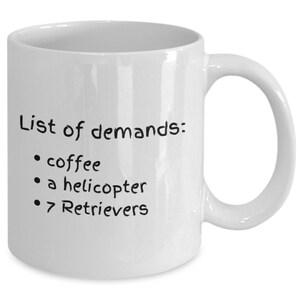 Retriever demands gift mug