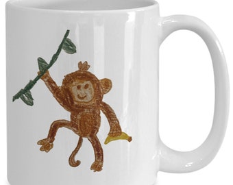 Taza de mono, linda taza de café de primate