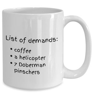 Doberman pinscher gift mug