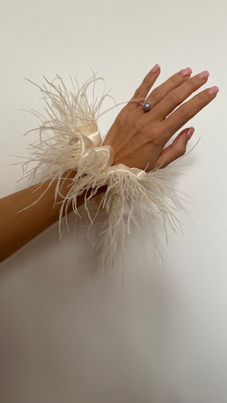 Wedding Scrunchie with feathers