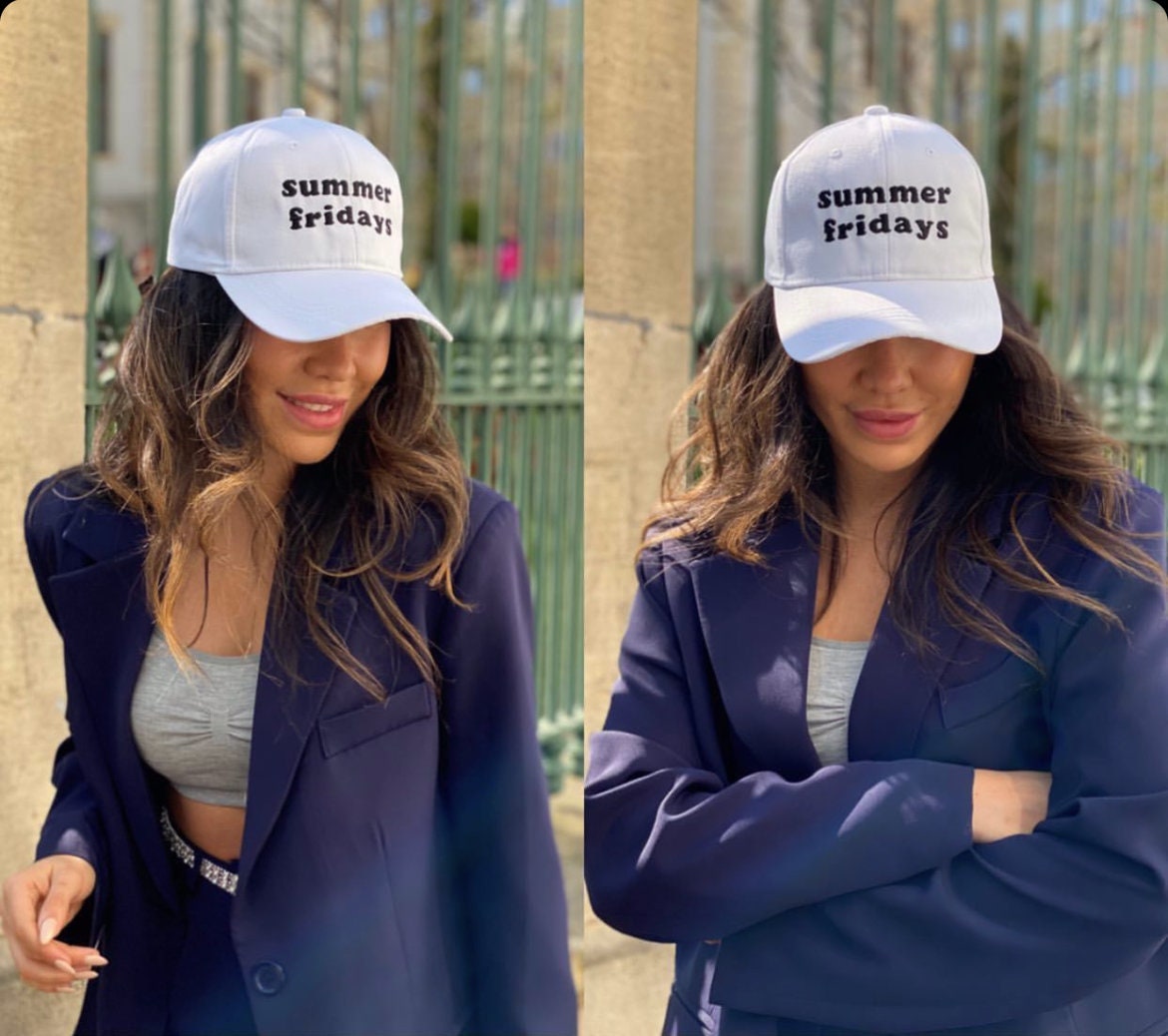 White Summer Cap: Embroidered  display picture 2