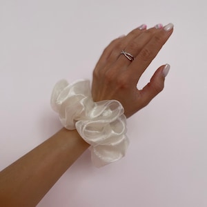 Organza Scrunchie, Oversized Scrunchies from Organza, Hair accessories, Organza Hair Ties, Bridesmaids Scrunchies, Trendy accessories