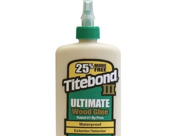 Titebond III Ultimate Wood Glue (10oz bottle - 25% MORE!!!) - Waterproof Indoor/Outdoor Wood Glue