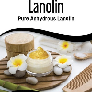 Lanolin 100% Pure Anhydrous | Perfect for making soap, cosmetics, creams for moisture balance and restoring softness.