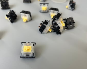 Lubed Gateron Yellow Pro Linear Mechanical Switches – Professional-Grade Smoothness for Effortless Typing and Gaming
