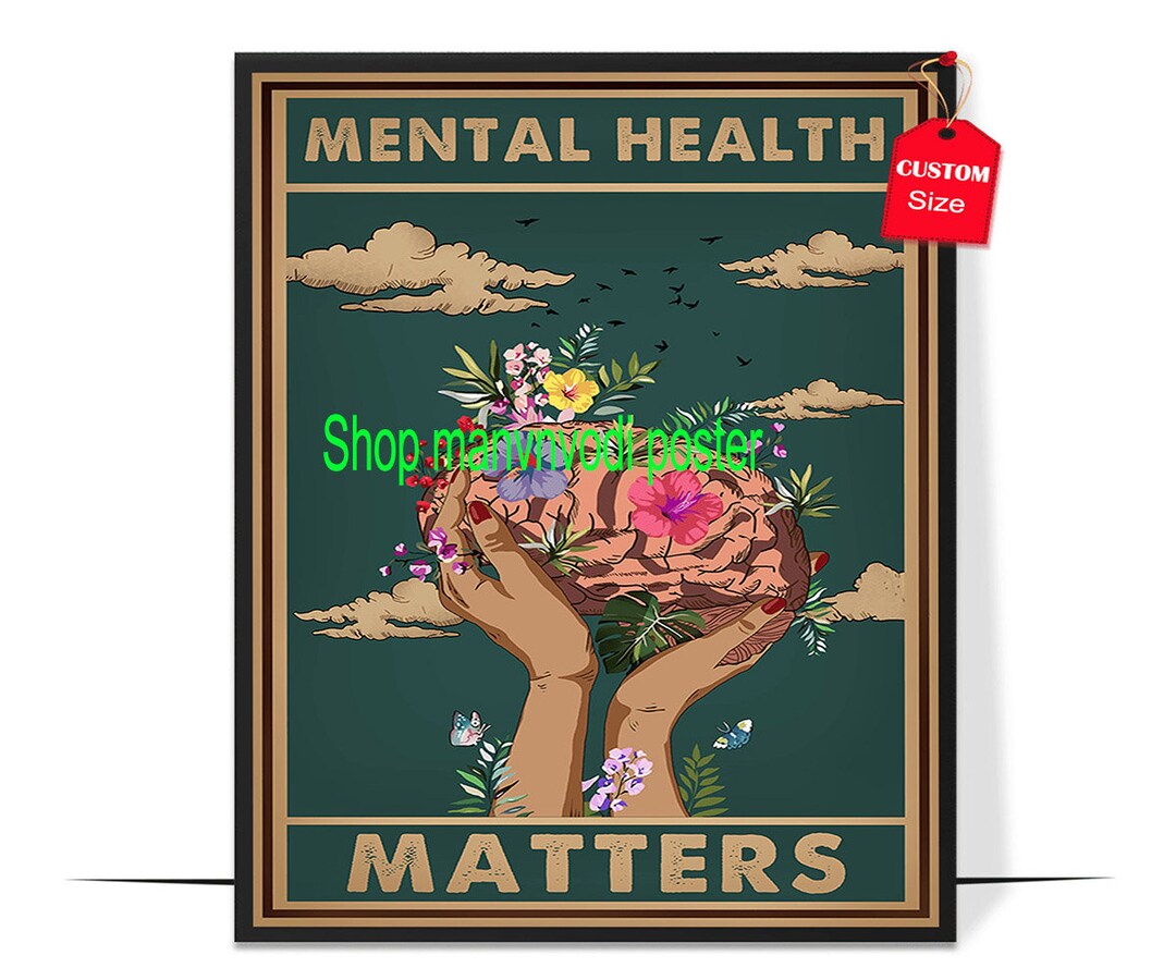 Mental Health Matters Poster Vintage Mentalhealth Awareness Posters ...