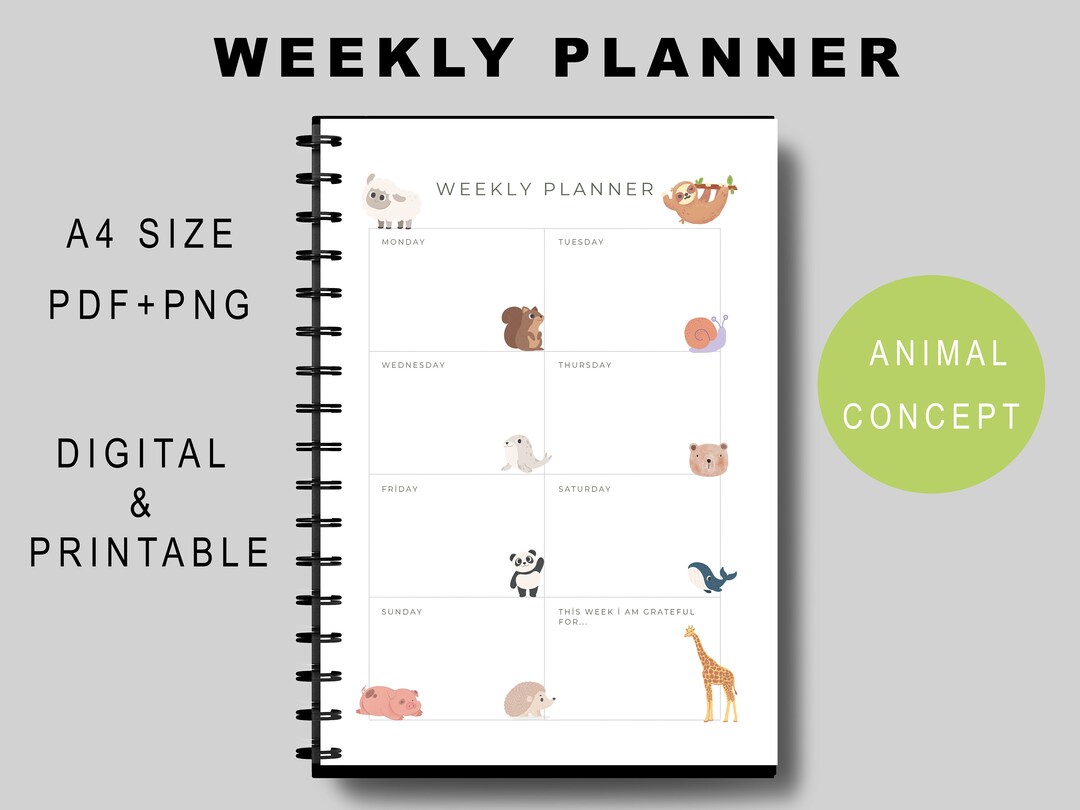 Weekly Planner Printable to Do List, Minimal Weekly Schedule, Weekly ...