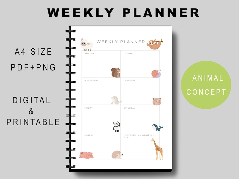 Weekly Planner Printable to Do List, Minimal Weekly Schedule, Weekly ...