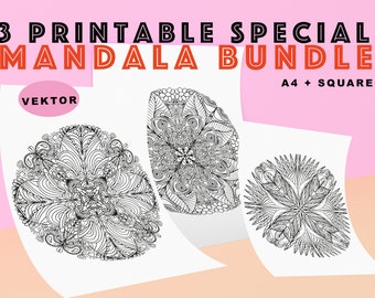 Mandala Svg Bundle, Zentangle Svg, Mandala For Cricut, Mandala Clipart, Mandala Vector, Mandala Cut File, Mandala, Mandala Flower, Svg, Png