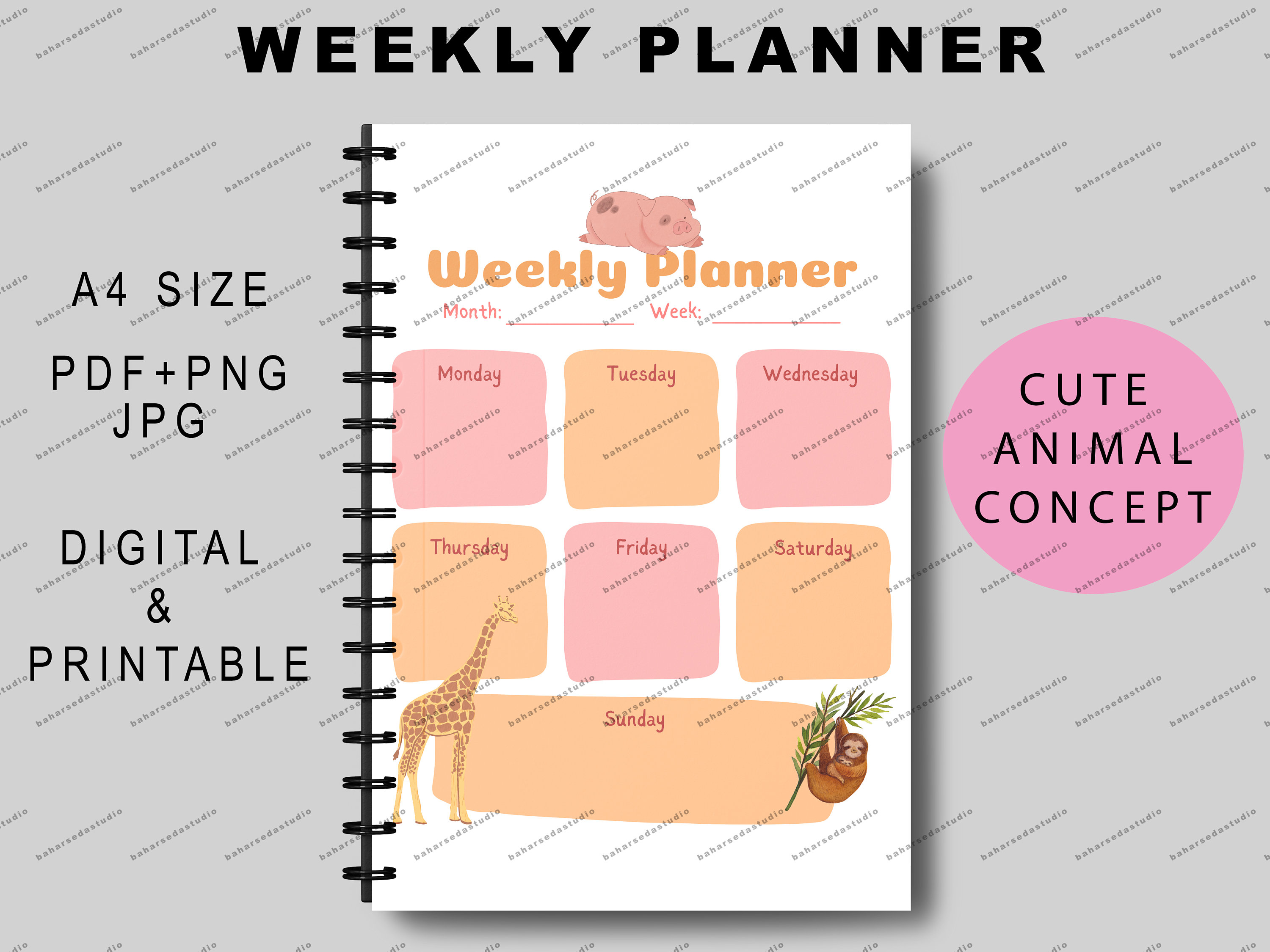 Weekly Planner Printable to Do List, Minimal Weekly Schedule, Weekly ...