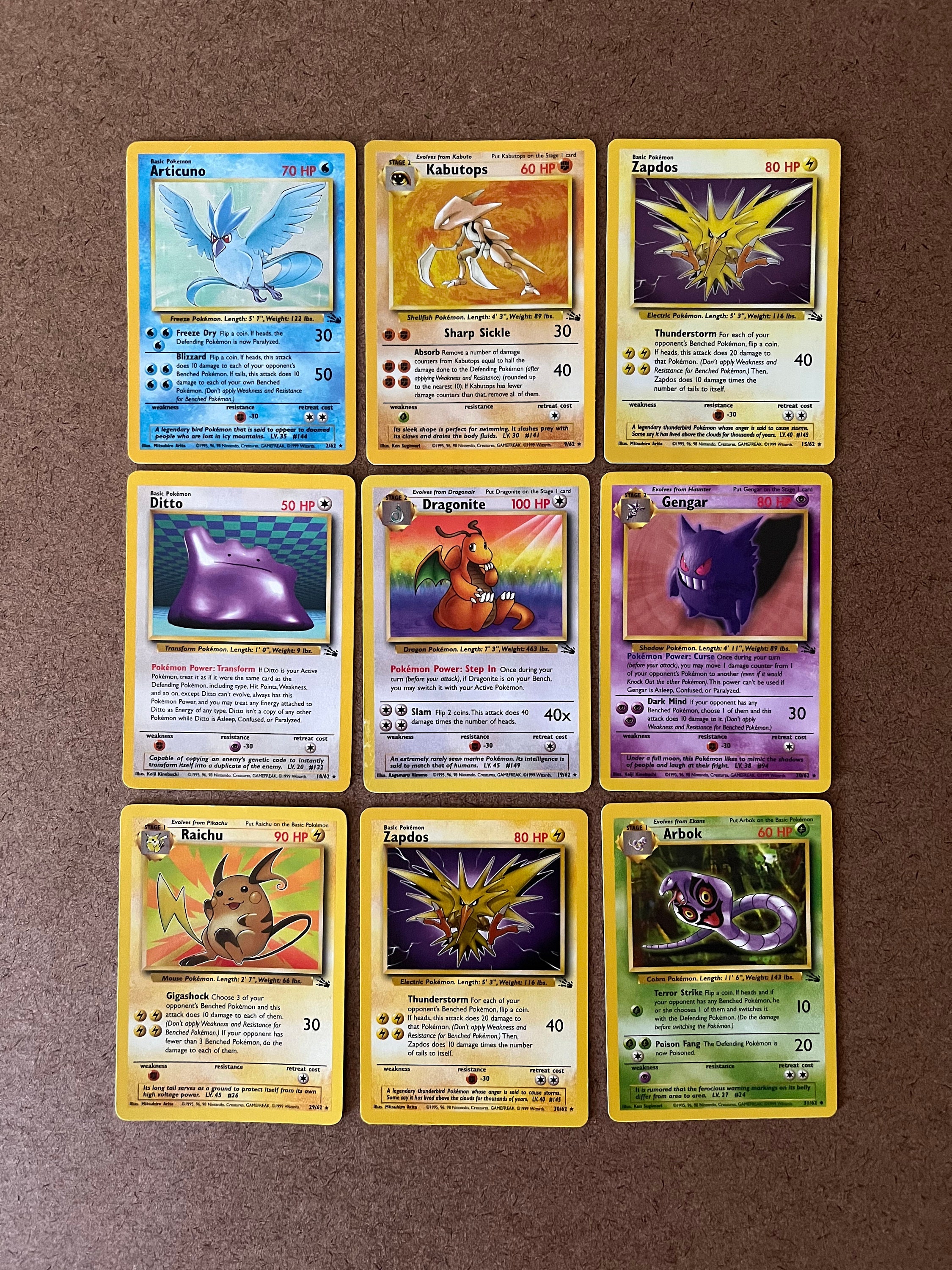 Original Pokémon Fossil Cards Lot of Nine Cards - Etsy Original Pokémon Fossil Cards Lot of Nine Cards - Etsy