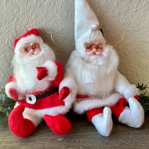 Vintage Plush Rubber Face Santa Doll 9.5&quot; - Your Choice
