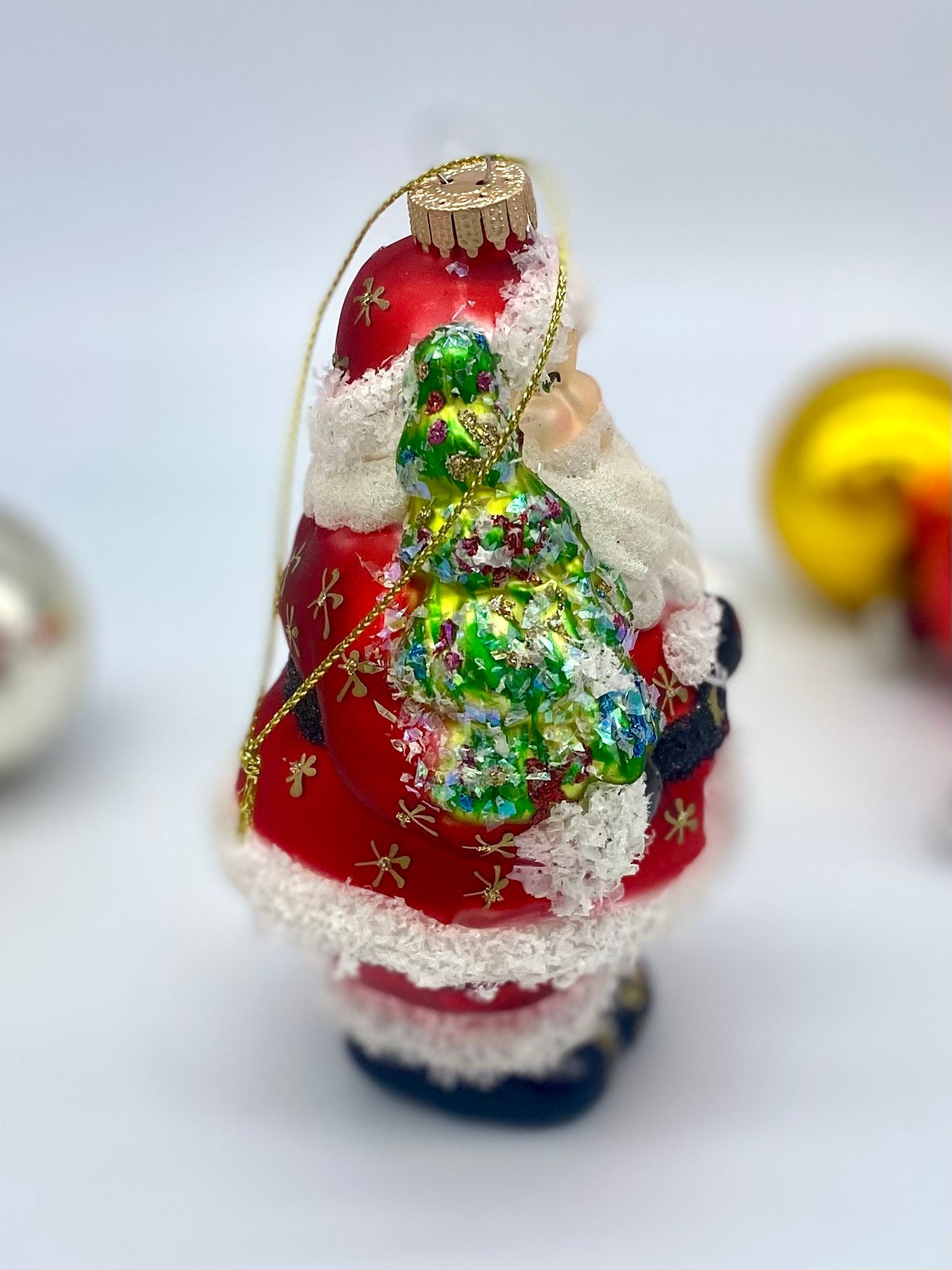 Vintage Krebs Santa Claus Blown Glass Christmas Tree Ornament - Etsy