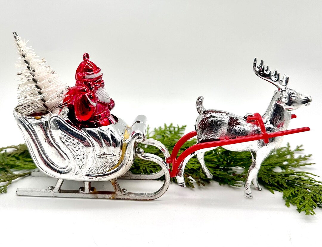 Rare Vintage 1960s Christmas Bradford Novelty Co. Hard Plastic, Red