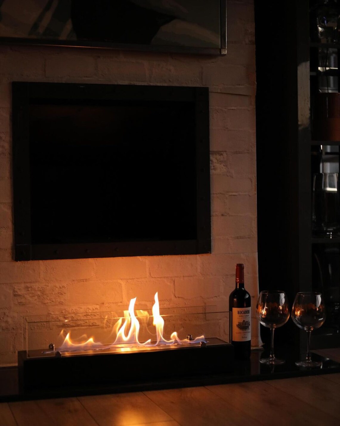 Table Top Fireplace Black Mega Large Handmade Table Top Fire Etsy