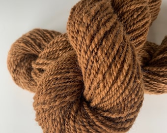 Handspun Brown Sport DK Weight Yarn 100% Alpaca Stella