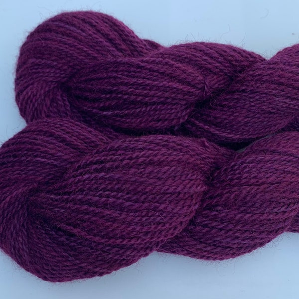 Sport DK Weight Yarn Alpaca Merino Blend Purple Hand-Dyed