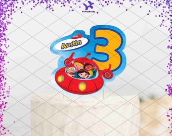 Little Einsteins Cake Topper, Preschool Music and Art Learning Birthday Party Centerpiece, Adventurous traveler,Classic Music lover