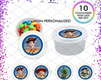 Toy Story Favor Containers Party box gift for Birthday Party Decorations for Candy Slime Model Dough Kid Woody Jessie Rex Buzz Light