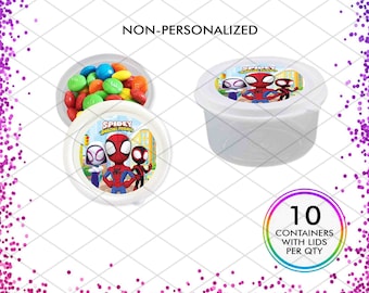 Spidey Friends Favor Containers Party box gift for Birthday Party Decorations for Candy Slime Model Dough Amazing Friends