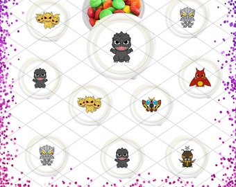 Godzilla Favor Containers Party box gift for Birthday Party Decorations for Candy Slime Model Dough Kid Shower