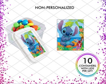 Lilo & Stitch Favor Containers Party box gift Birthday Party Decorations Candy Slime Model Dough Alien Cute