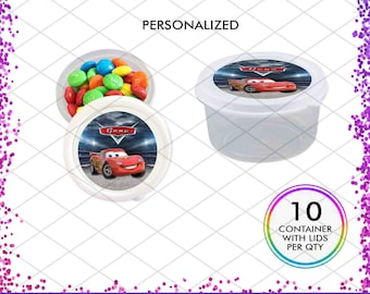 Cars Lightning McQueen Favor Containers Party box gift Birthday Party Decorations Candy Slime Model Dough Mater Doc Hudson Sally Red Cruz