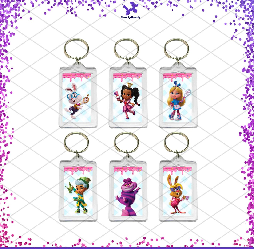 Alice Bakery Keychains Favor Birthday Party Gifts Cake Decoration Kids ...