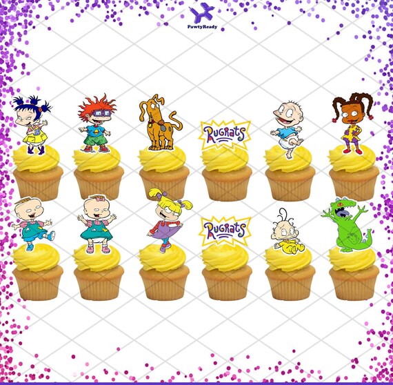 Rugrats Cupcake Toppers Birthday Party Food Picks Cake Etsy