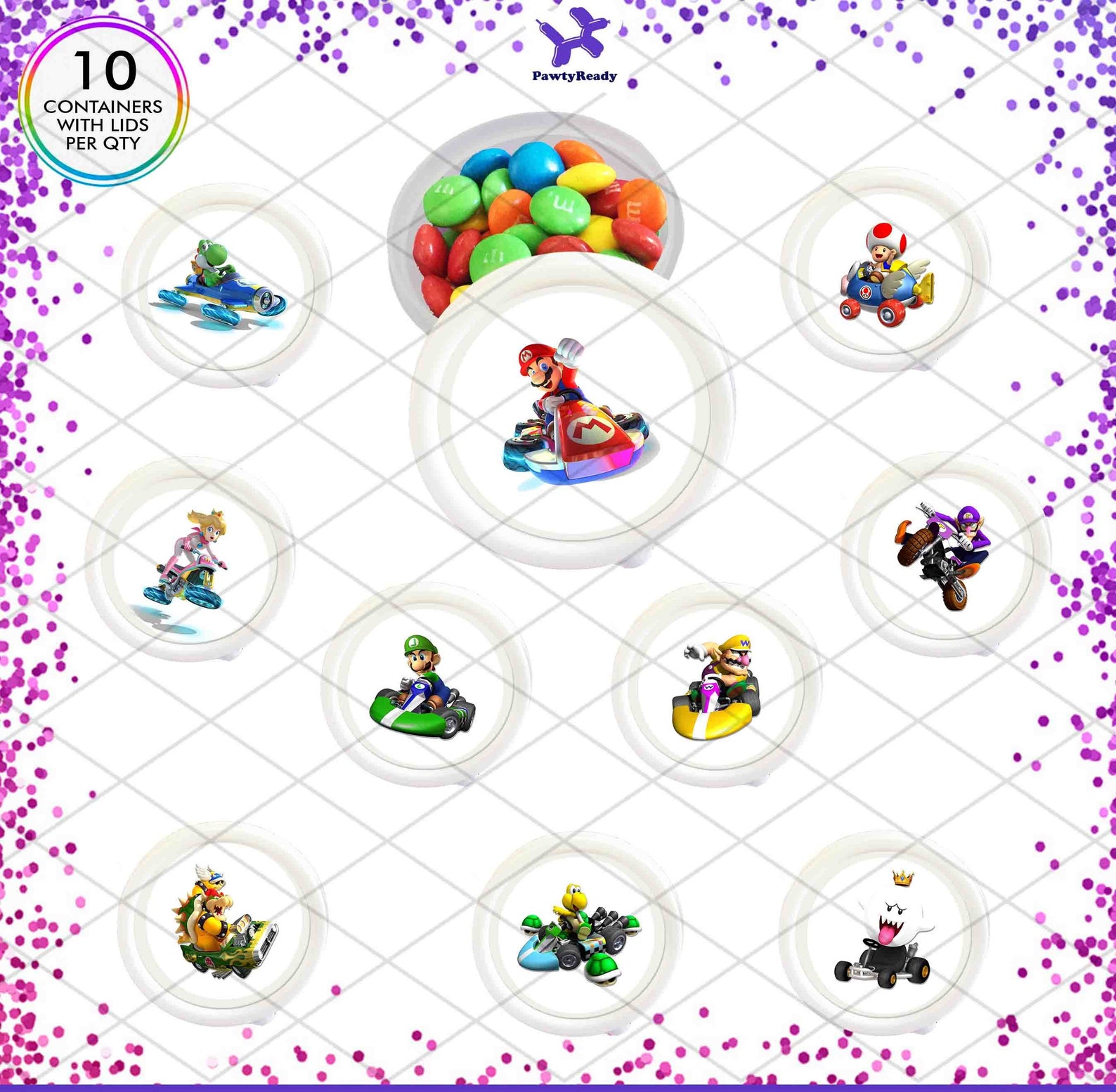 Mario Kart Containers Party Box Gift for Birthday Party Etsy