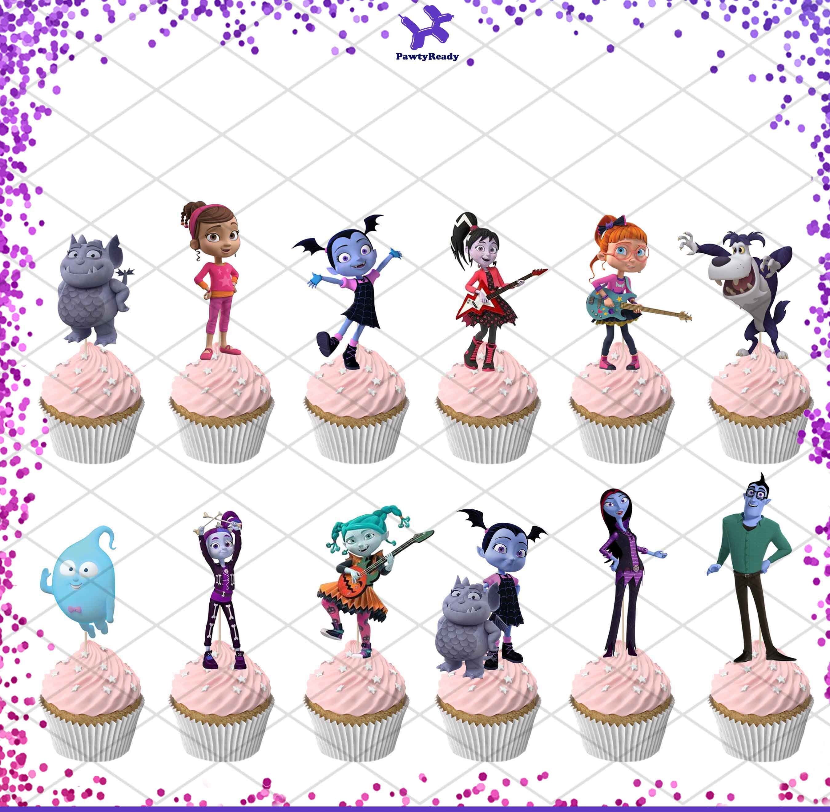 64 Toppers Halloween Pour Cupcakes - Motifs Citrouille, Fantôme, Chauve-souris, Etc., Décoration Fête D'Halloween