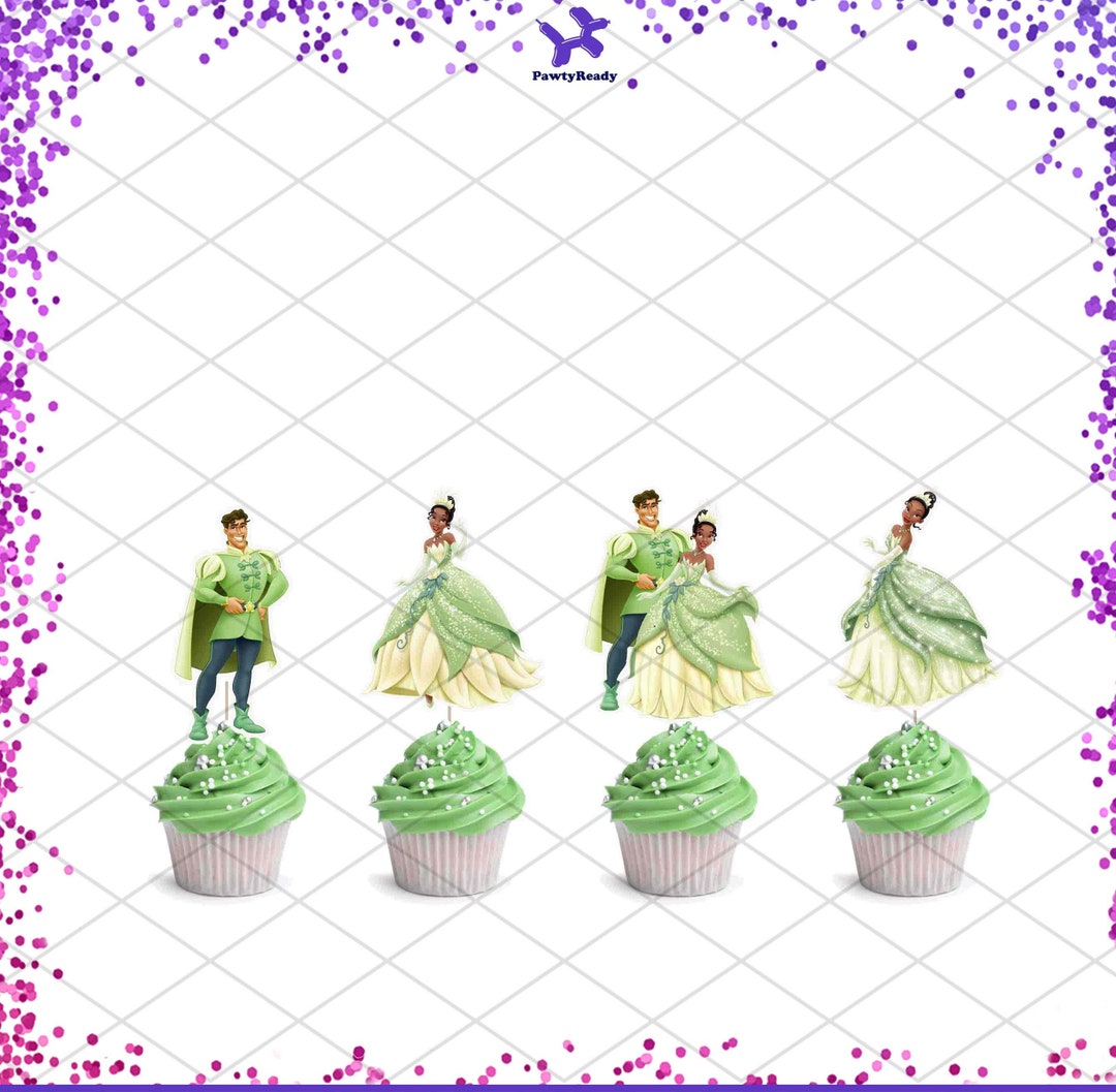 Disney Tiana Princess and the Frog Prince Naveen Cupcake Toppers for ...