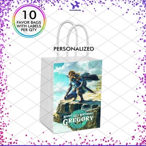 Legend Zelda Tears of Kingdom Party Favor Bags Gift Birthday Party Decorations Supplies Link