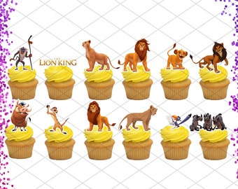 Lion King Cupcake Toppers Birthday Party Food Picks Cake Decoration Kids