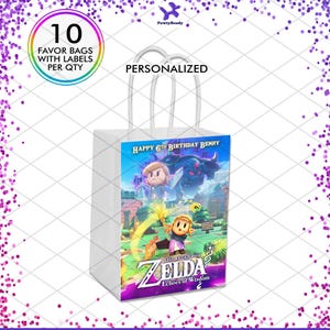 The legend of Zelda Echoes of Wisdom Link Party Favor Bags Gift Birthday Party Decorations Supplies Link Hyrule Adventure