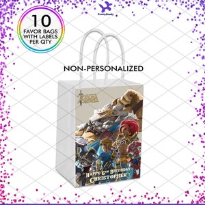 Legend Zelda Wild Party Favor Bags Gift Birthday Party Decorations Supplies Link The legend of Breath of the Wild Hyrule Adventure Kingdom